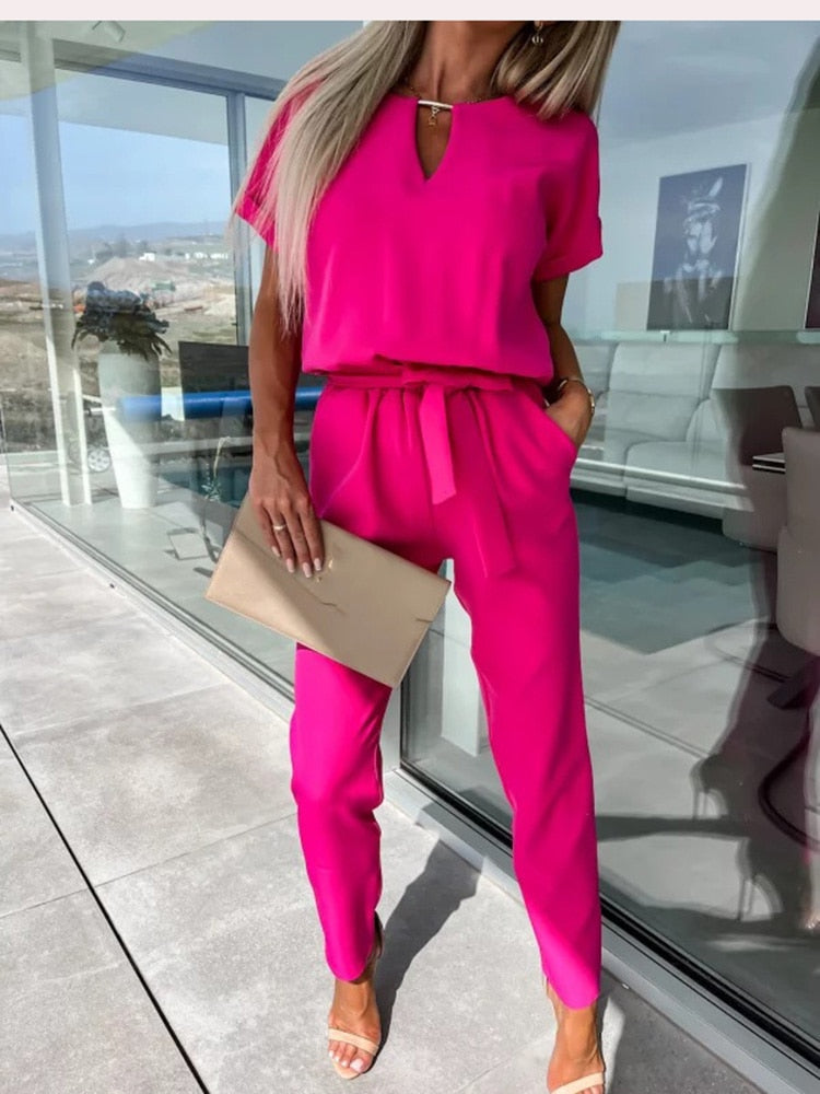 Elegante Damen Overalls Jumpsuit Trendy Modern - BerlinGlamour