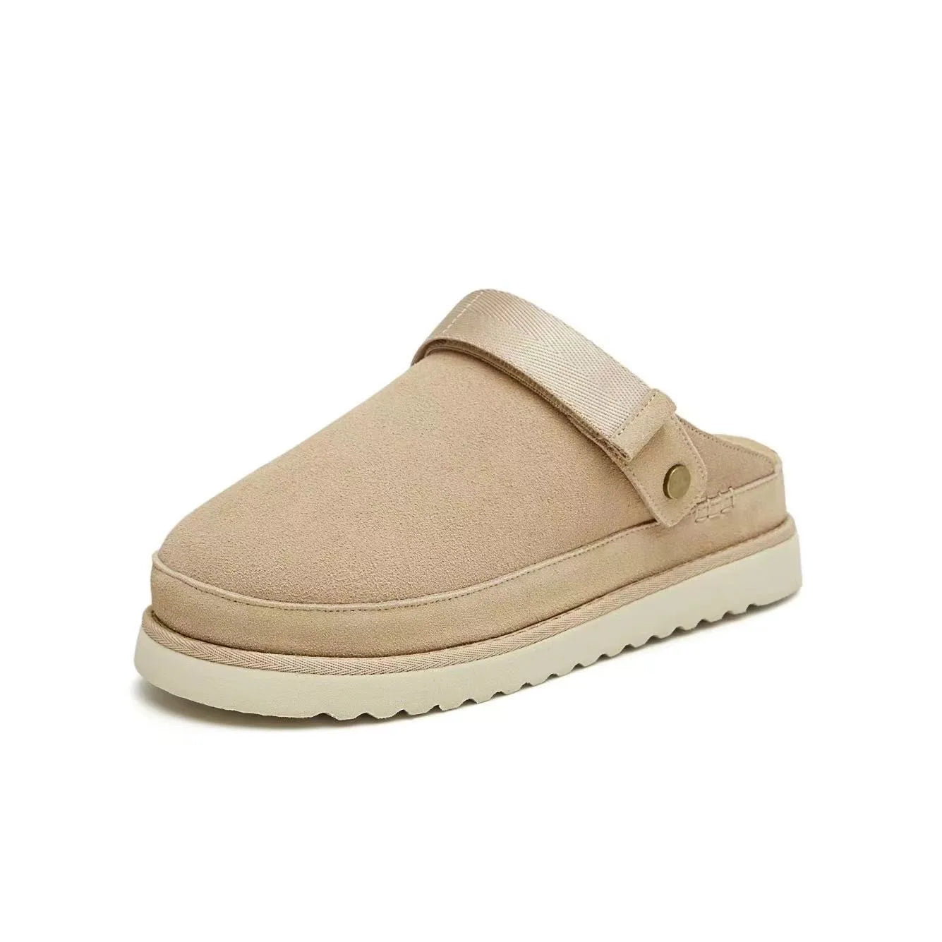 Bequeme Suede Clogs mit Fersenriemen Weich - BerlinGlamour