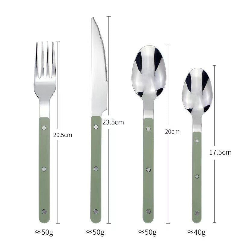 Edelstahl Besteckset 24-teilig Bistro Qualität