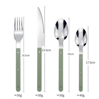 Edelstahl Besteckset 24-teilig Bistro Qualität