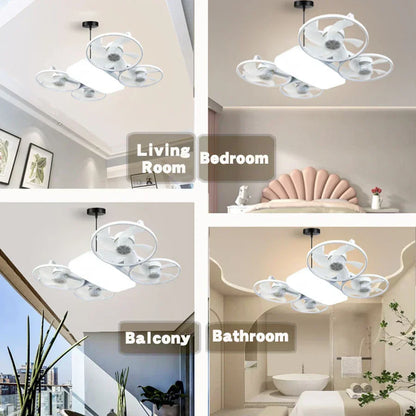 Moderne LED Deckenventilator Mit Propeller Silent