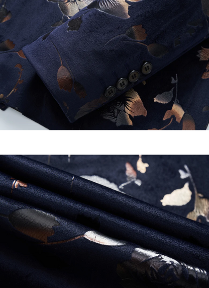 Herren Blazer Elegant Floral Modern
