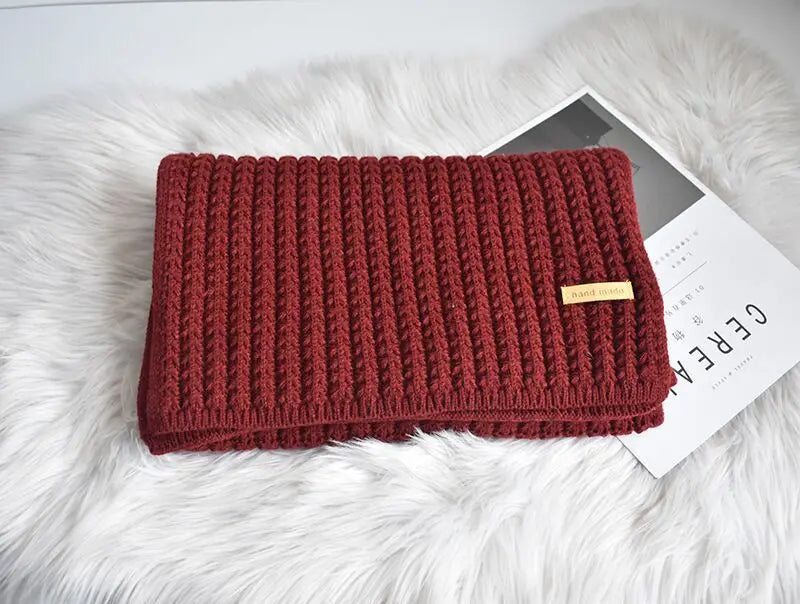 Weicher Strickwollschal Gemütlich Warm