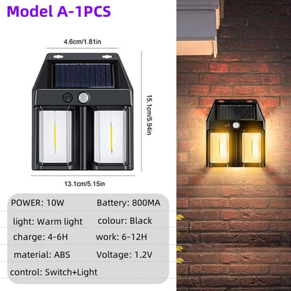 Wandlampe Solar LED Wasserdicht Nachtwächter Lampe
