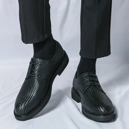 Herren Lederschuhe Oxfords Schwarz Elegannt