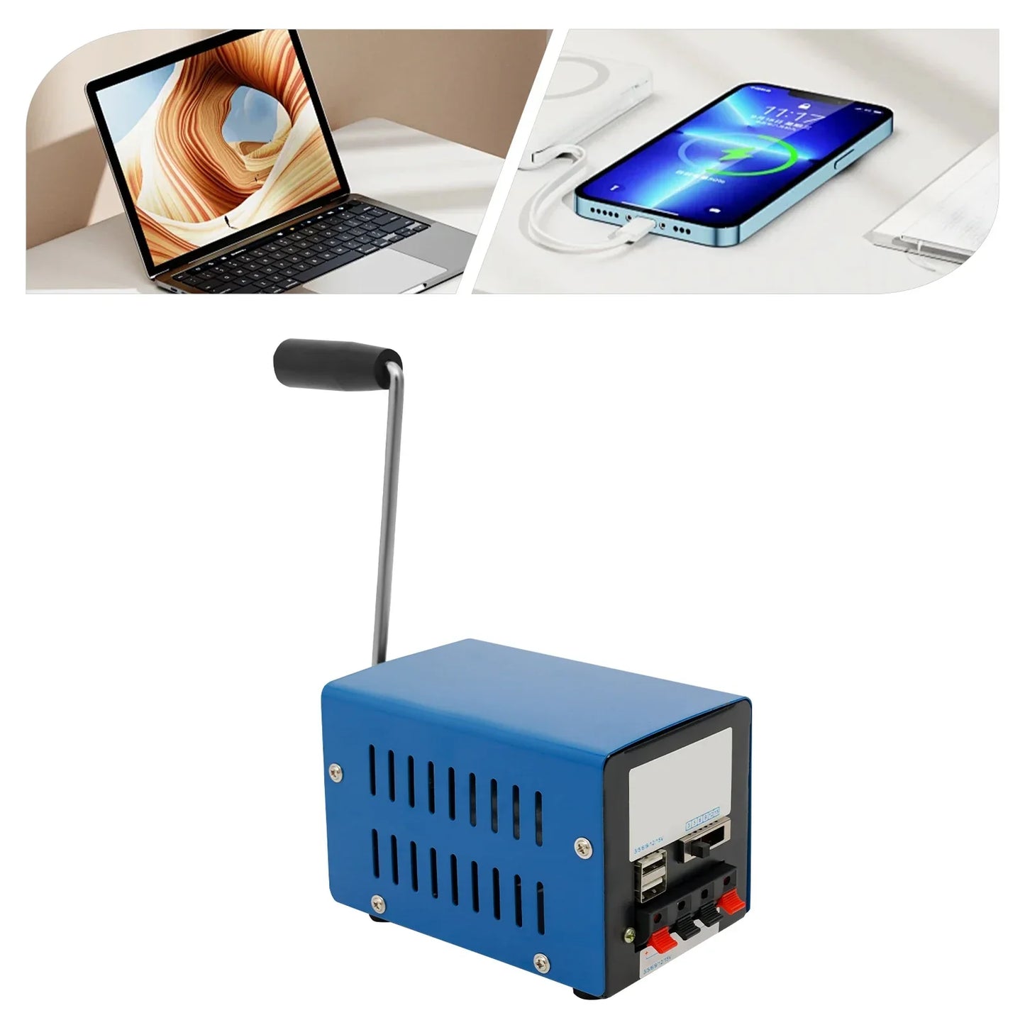 USB Dynamo Generator Mini Handkurbel Energie