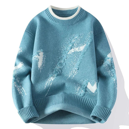 Herren Pullover Distressed Look Modern Trendy