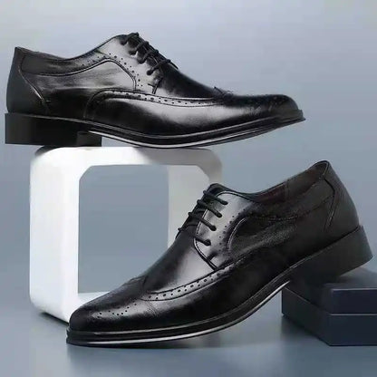 Herren Anzug Schuhe Bequem Oxford Schuhe Schwarz