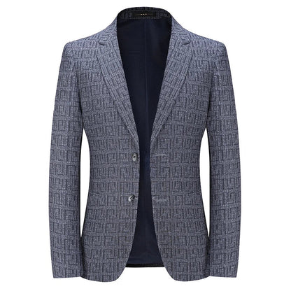 Herren Blazer Modern Geometrisches Muster Schmal