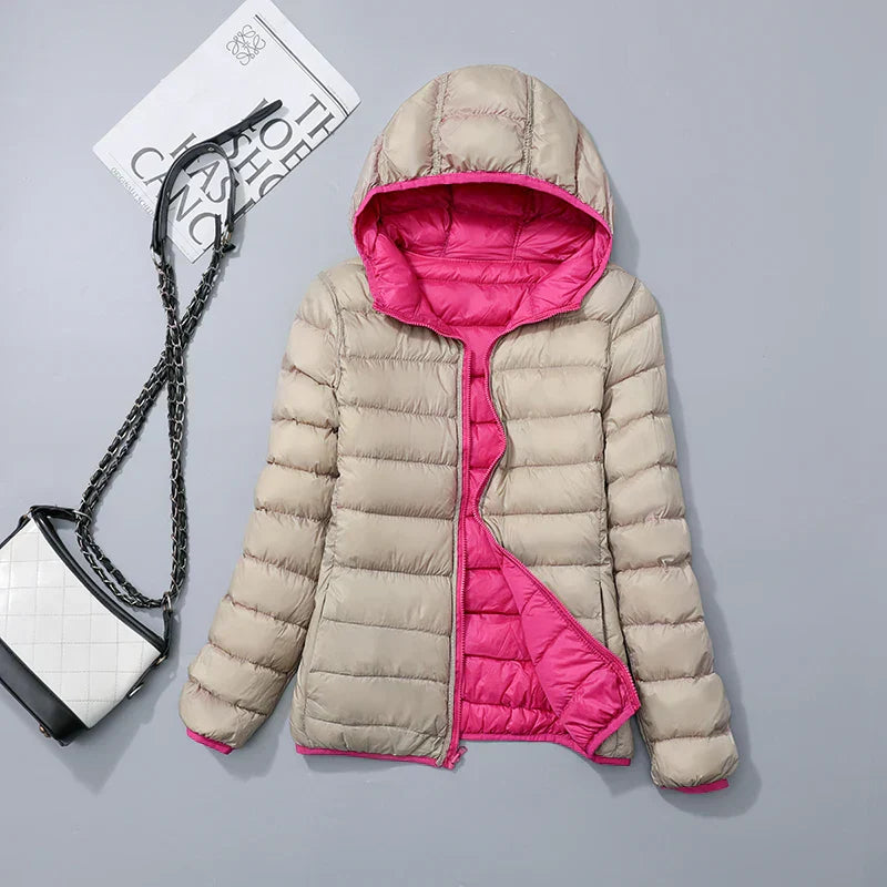 Daunenjacke Wendejacke Warm Damen