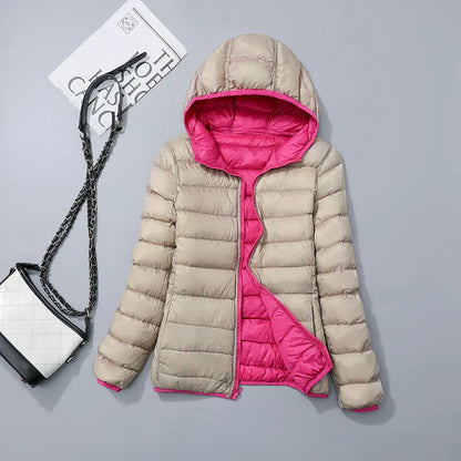 Daunenjacke Kapuzenjacke Warm Winter Damen