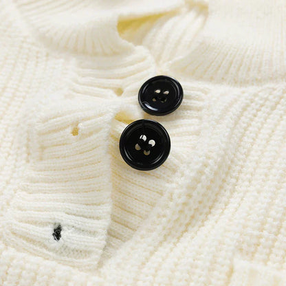 Herren Strickpullover Winter Warm Mit Knöpfen