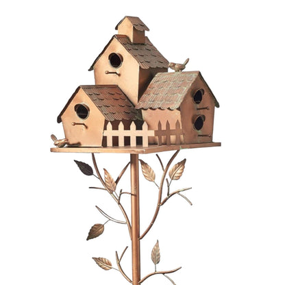 Vogelhaus Gartenstecker Metall Dekorativ Tierfreundlich