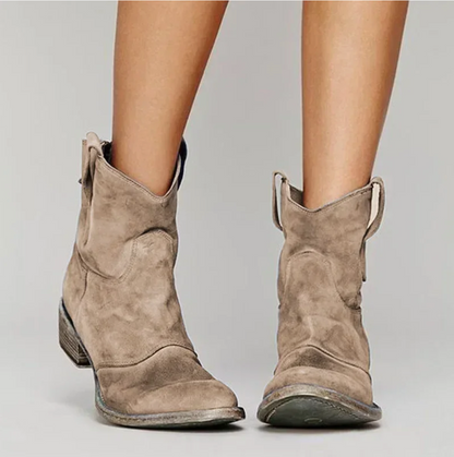 Westernstiefel Frauen Wildleder Elegante Stiefel Schuhe