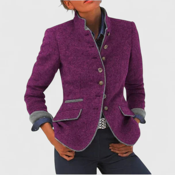 Damen Cardigan Elegante Knopfleiste Lang - BerlinGlamour