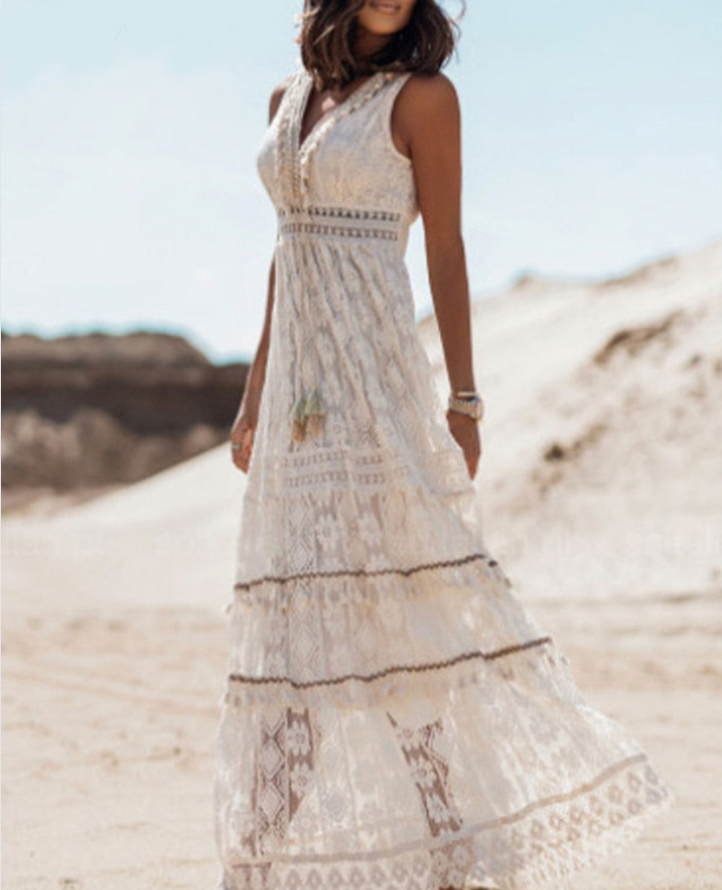 Boho Kleid Damen Lange Ärmel Sommer - BerlinGlamour