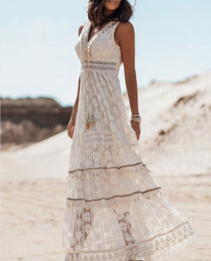 Boho Kleid Damen Lange Ärmel Sommer - BerlinGlamour