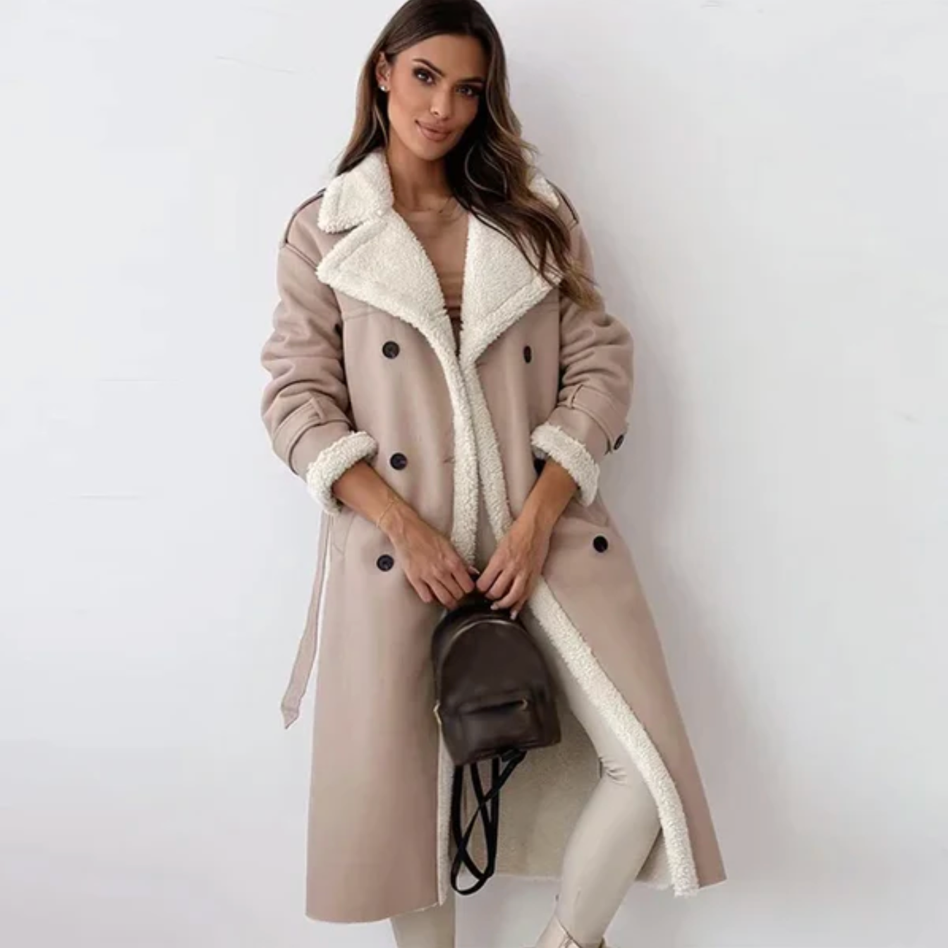Damen-Wintermantel Kyla: Flauschig & mit Fleecefutter