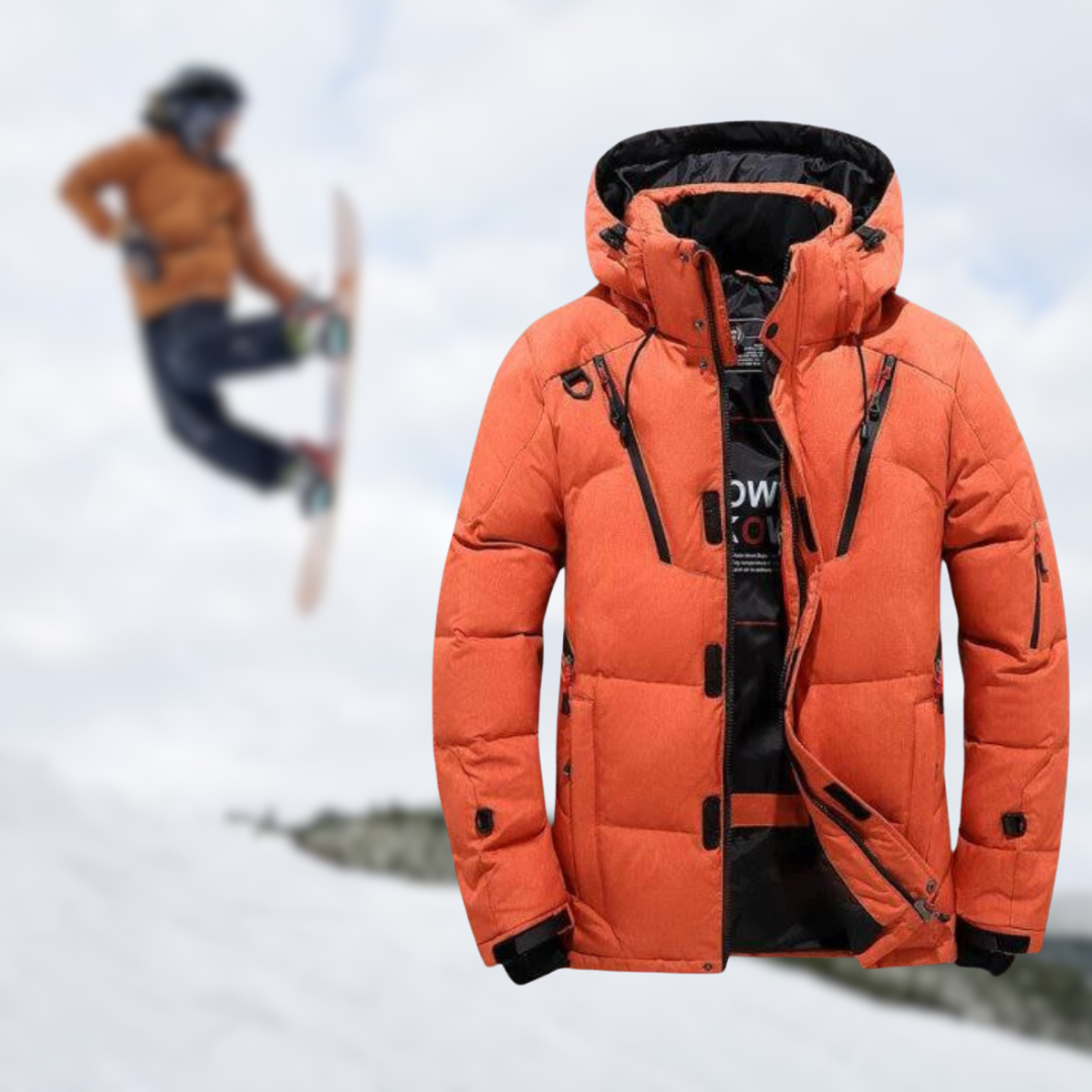 Warme Daunenjacke Herren Schneefest Mit Kapuze - BerlinGlamour