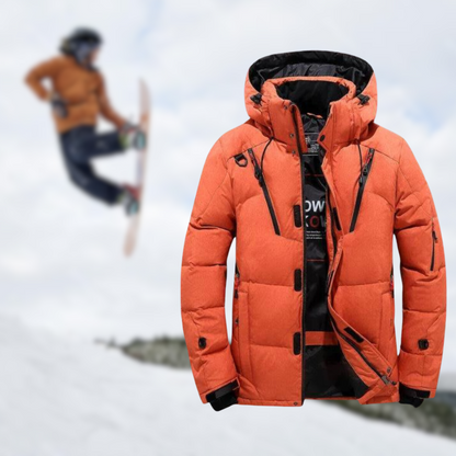 Warme Daunenjacke Herren Schneefest Mit Kapuze - BerlinGlamour