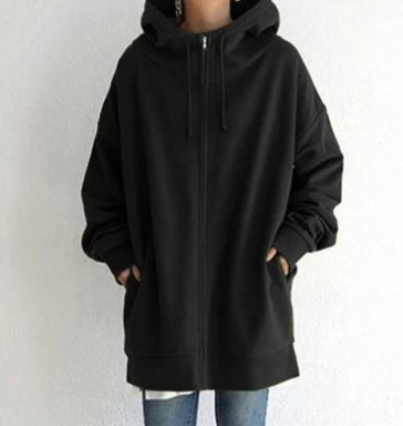 Damen Hoodie mit übergroßen Reißverschluss von BerlinGlamour