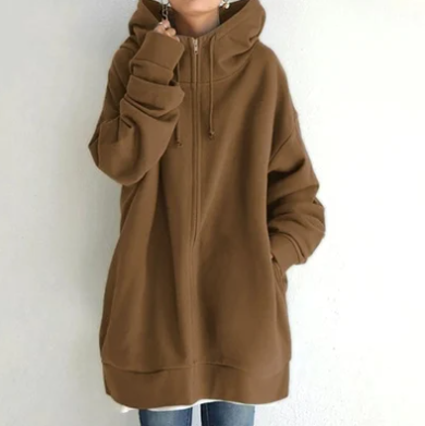 Damen Hoodie mit übergroßen Reißverschluss von BerlinGlamour
