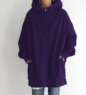 Damen Hoodie mit übergroßen Reißverschluss von BerlinGlamour