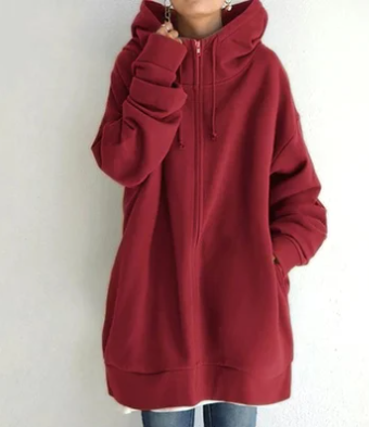 Damen Hoodie mit übergroßen Reißverschluss von BerlinGlamour