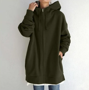 Damen Hoodie mit übergroßen Reißverschluss von BerlinGlamour