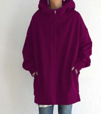 Damen Hoodie mit übergroßen Reißverschluss von BerlinGlamour