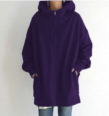 Damen Hoodie mit übergroßen Reißverschluss von BerlinGlamour