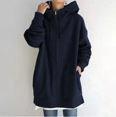 Damen Hoodie mit übergroßen Reißverschluss von BerlinGlamour