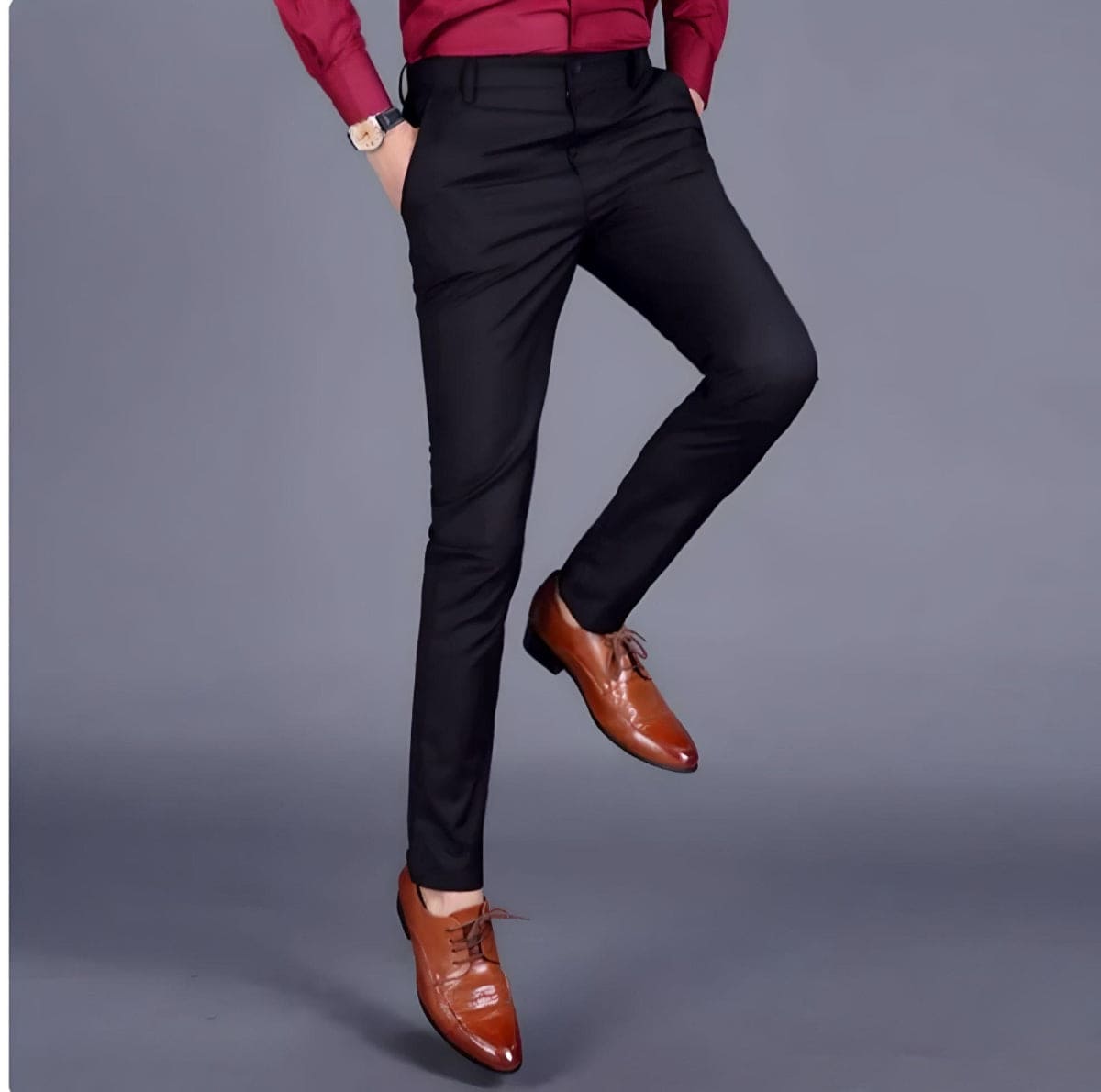 Herren-Hose Elegant Business-Anzug-Hose Schwarz - BerlinGlamour