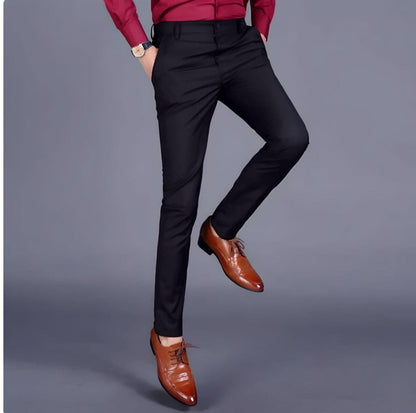 Herren-Hose Elegant Business-Anzug-Hose Schwarz - BerlinGlamour