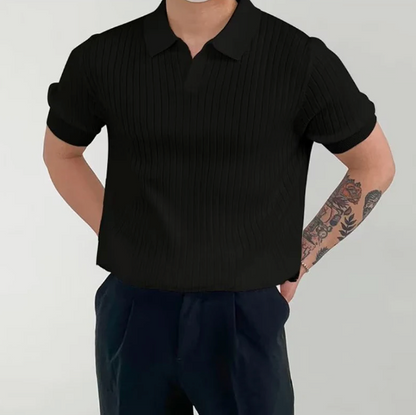 Herren Polohemd Baumwolle Gerippt Florence Style