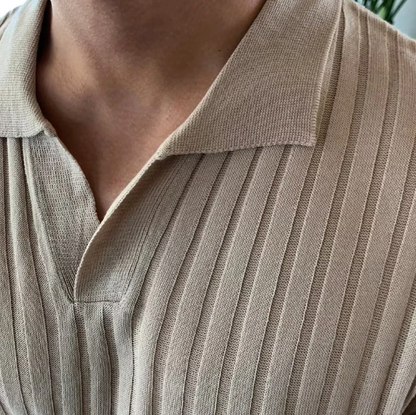 Herren Polohemd Baumwolle Gerippt Florence Style