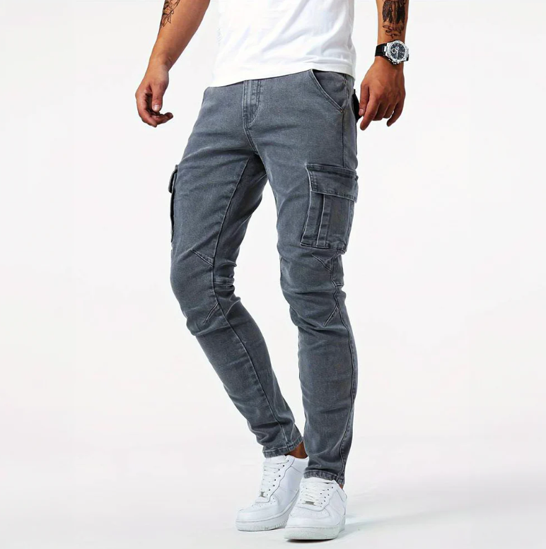 Herren Jeans Skinny Cargo Stretch Modern - BerlinGlamour