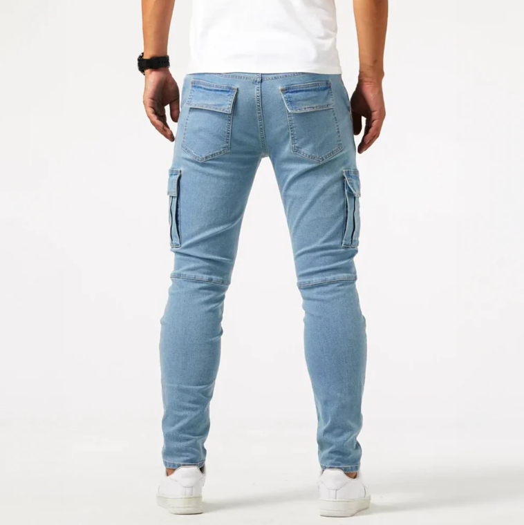 Herren Jeans Skinny Cargo Stretch Modern