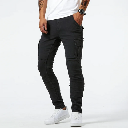 Herren Jeans Skinny Cargo Stretch Modern