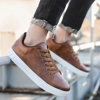 Leder Herrenschuhe Klassisch Elegant Braun