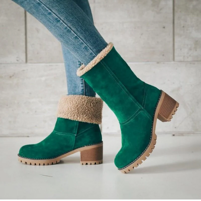 Warme Winterstiefel Wildleder Damen Stiefel Schnee