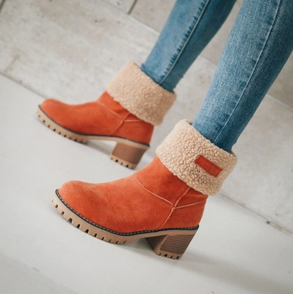 Warme Winterstiefel Wildleder Damen Stiefel Schnee