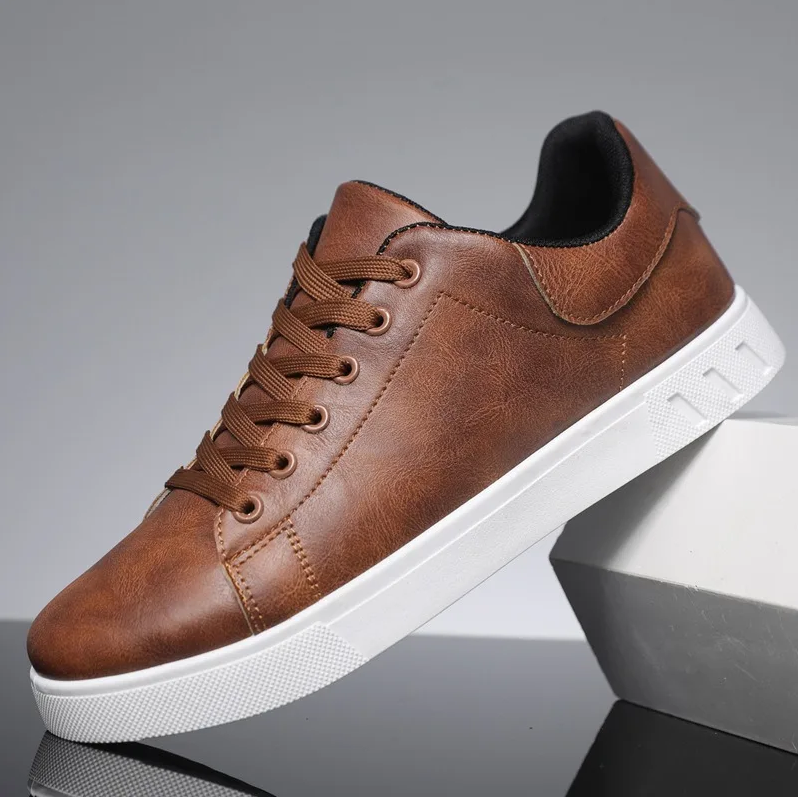 Leder Herrenschuhe Klassisch Elegant Braun