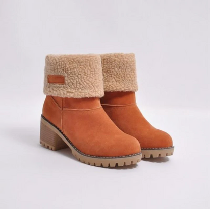 Warme Winterstiefel Wildleder Damen Stiefel Schnee
