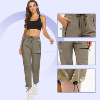 Wanderhosen Damen Leicht Schnelltrocknend Cargo - BerlinGlamour