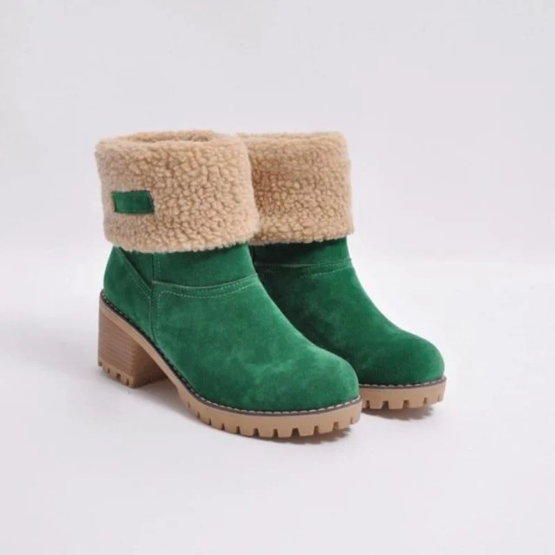 Warme Winterstiefel Wildleder Damen Stiefel Schnee