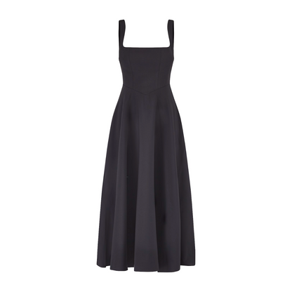 Elegantes Maxikleid A-Linie Schwarz Weiß Mintgrün Lang