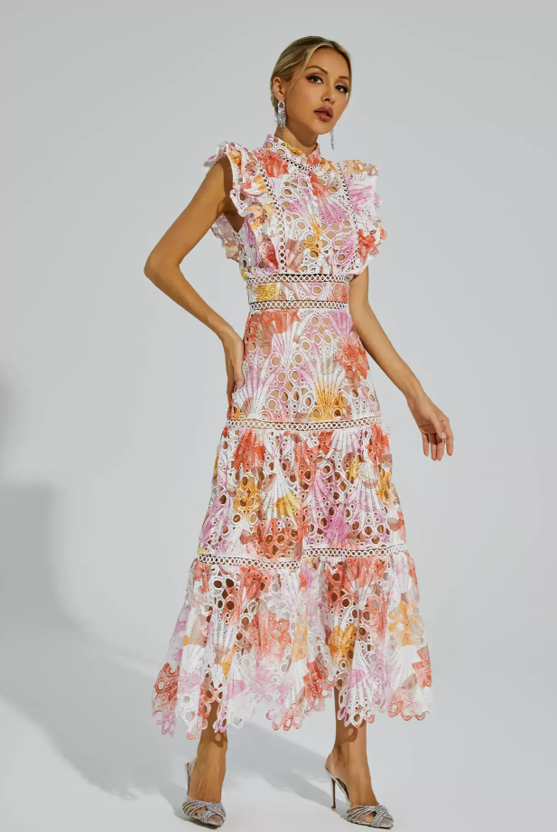 Langes Ärmelloses Maxikleid Sommerkleid Modern