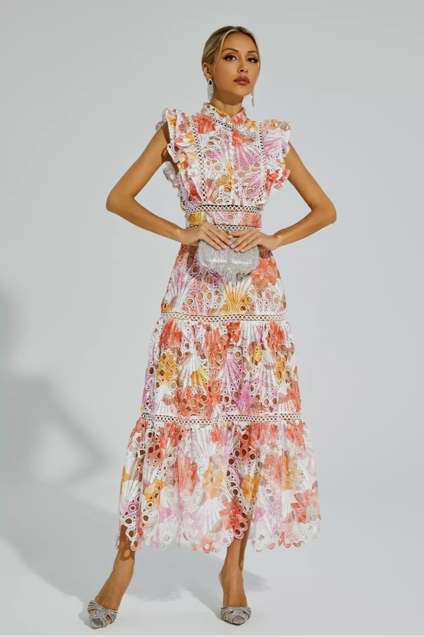 Langes Ärmelloses Maxikleid Sommerkleid Modern