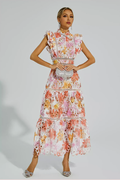 Langes Ärmelloses Maxikleid Sommerkleid Modern